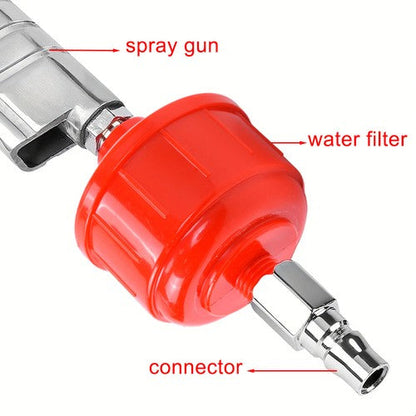 10PCS DISPOSABLE INLINE AIR FILTERS FIT FOR HVLP Paint Spray Gun Universal Red
