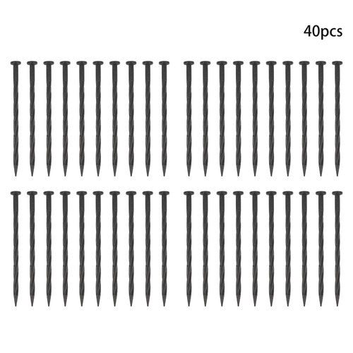 2” No Dig Lawn Border L-shaped Lawn Garden Edging Kit W/ 40 Spikes Plastic 40FT