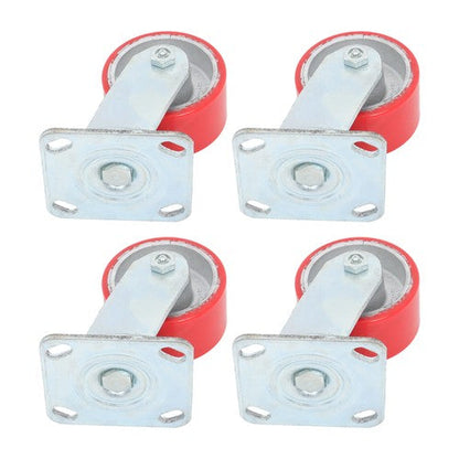 4"X 2" Heavy Duty Casters - Polyurethane Caster with Capacity up to 2800 LBS