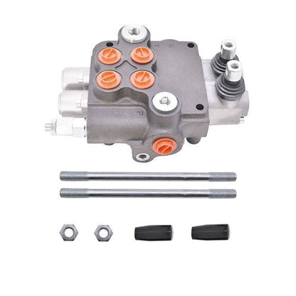 2 Spool 21 GPM 3600 PSI NEW Hydraulic Control Valve Double Acting SAE Ports