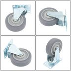 4 Pack Grey With Diagonal Bar 1200 Lbs 4 Inch Swivel Caster Wheels Heavy Duty