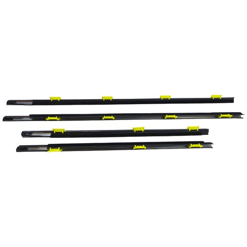 Window Weatherstrip 4PC Sweep Molded Trim Outer Black for Honda CR V 2005 EX