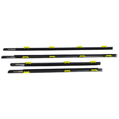 Window Weatherstrip 4PC Sweep Molded Trim Outer Black for Honda CR V 2005 EX