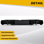 Black Steel Rear Step Bumper For 2005-2020 2021 Nissan Frontier w/o Sensor Holes