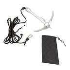 1-Pcs White 7.05lb Marine Kayak Anchor Kit Folding Grapnel Boat Anchor with Claw
