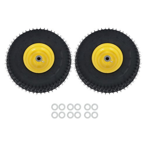 15x6.00-6 Lawn Mower and Dump Cart Wheel - 3/4 Inch Axle, 3.25 Inch Hub