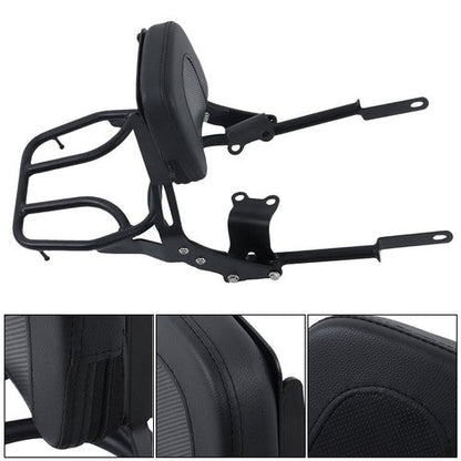 For Bonneville T100 T120/Black 2016-2024 Backrest Sissy Bar w/ Luggage Rack USA