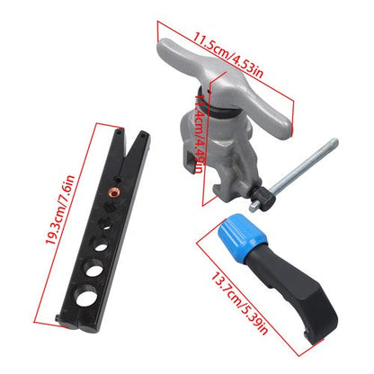 Eccentric Flaring Tools Set & 45° Tube Cutter Kit for 7 Dies Sizes 3/16"-3/4"