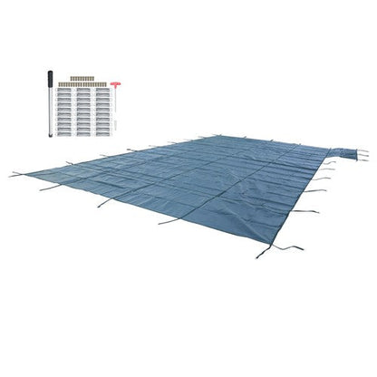 Inground Pool Cover Safety Fits Rectangle Swimming Pool Mesh Solid Pool Cover