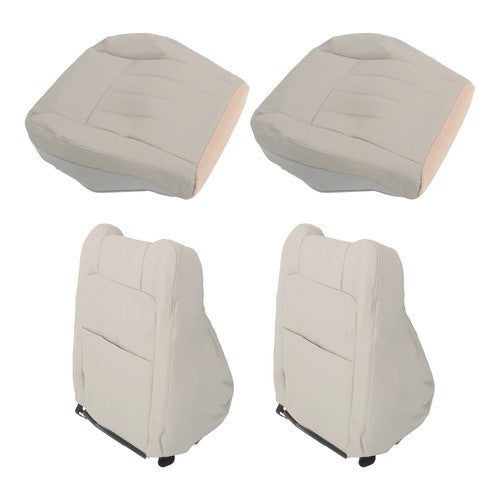For Chrysler 300C 2005-2010 4PCS Both Side Bottom&Top Seat Cover Lt Gray Leather