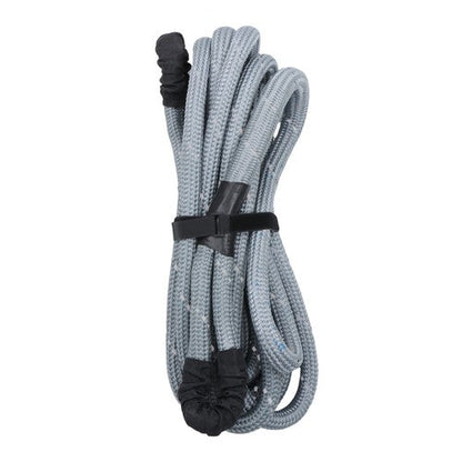 1"×30ft Gray Kinetic Recovery Rope With 2 Soft Shackles Kit 34000lbs Heavy Duty