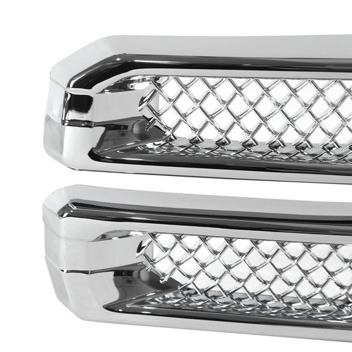 Front Grille Covers Grill Overlay Chrome for GMC Sierra 1500 SLT AT4 2019-2022