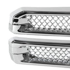 Front Grille Covers Grill Overlay Chrome for GMC Sierra 1500 SLT AT4 2019-2022