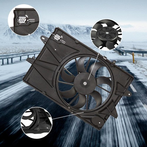 20815894 Condenser Plastic Cooling Radiator Fan Fit For 2010-17 GMC Terrain 2.4L