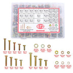 Alloy Steel Bolts and Nuts Flat & Lock Washers Assortment Kit M4 M5 M6 672PCS