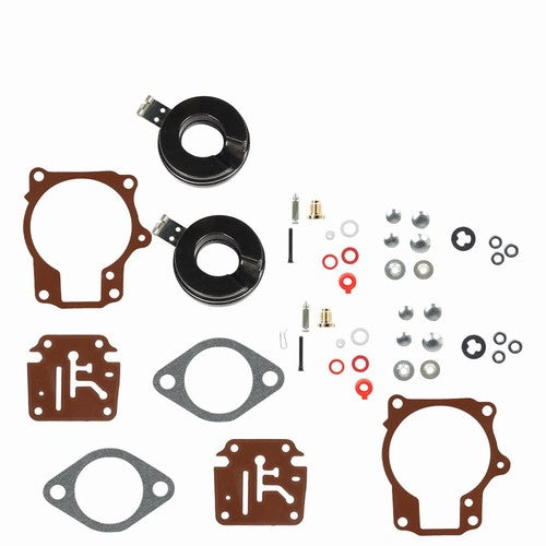 US 2Pcs Carburetor Carb Rebuild Kit w Float Fit For Johnson Evinrude 50 55 60 HP