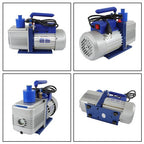 For R12 R22 System 110V 9.6 CFM 1 HP Dual-Stage Rotary Vane HVAC Air Vacuum Pump