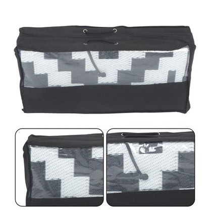 8x10ft Waterproof Outdoor Rug Outdoor Plastic Straw Rug For Camping Black&White
