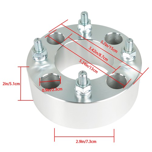 Wheel Spacers 4x110 2" 74mm M10x1.25 For Suzuki  Honda 1993-2016 Silver X2