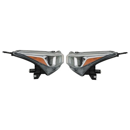 For Nissan Versa S SV 20-21 OE Pair LH+RH Headlight Assembly Set Chrome Housing