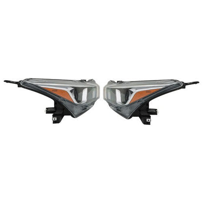 For Nissan Versa S SV 20-21 OE Pair LH+RH Headlight Assembly Set Chrome Housing