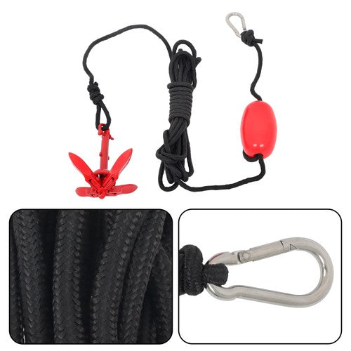 For PWC Canoe Jet Ski 2× New Marine Kayak Folding Anchor Kit 1.5Lb Red