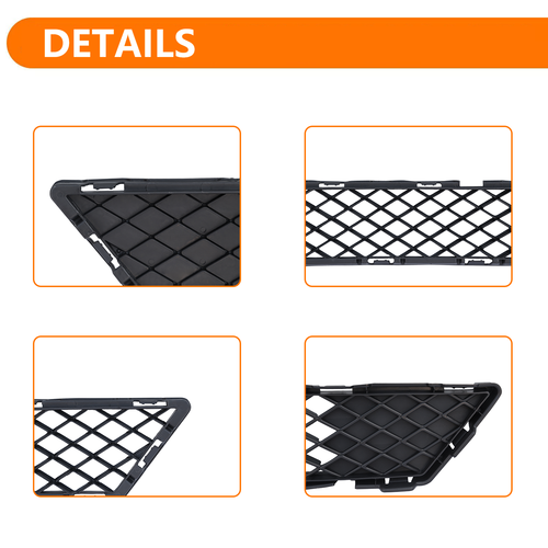 Front Grille & Cover & Fog Light Covers w/Bulbs For 2015-16 Nissan Versa Note SR