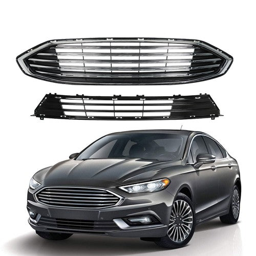 Suitable For Ford Fusion 2017-2018 Replacement Front Bumper Grille 2-Piece Set