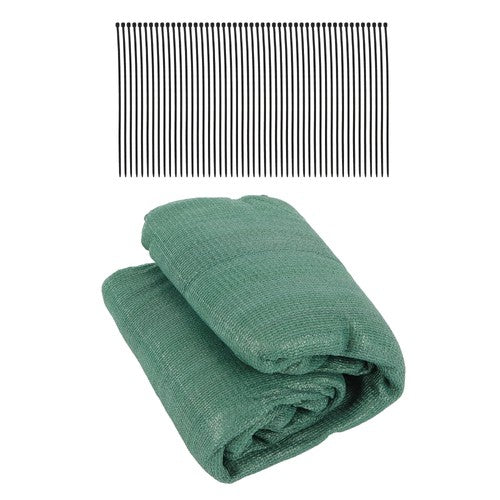Dark Green 5FT by 50FT Heavy Duty Garden Privacy Fence Barrier Net With Zip Ties