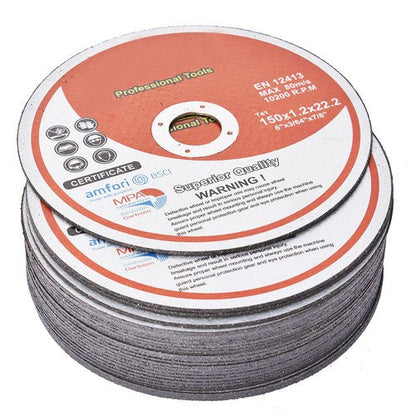 25 Pack 6"x.045"x7/8" Cut-off Wheel - Metal & Stainless Steel Cutting Discs