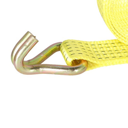 6-Pack 2" x 15' 5000 lbs Ratchet Straps With J Hook Heavy Duty Tie Downs