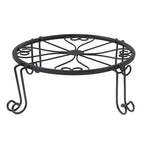 2 Pack 10" 12" Metal Plant Stands Outdoor Indoor Round Pot Stand Rustproof Black