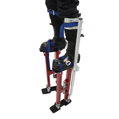 Aluminum Drywall Adjustable Height Stilts Tool For Painter Taping Red 24"-40"