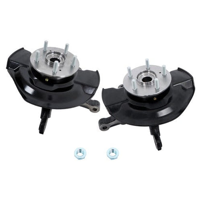 2× Steering Knuckle & Wheel Hub Bearing Assembly For Honda CR-V L4 2.4L 2007-09