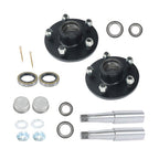 2 Pack 5-lug 5'' wheel hub kits & 8.25-inch round #84 Spindles -7 Pieces/set