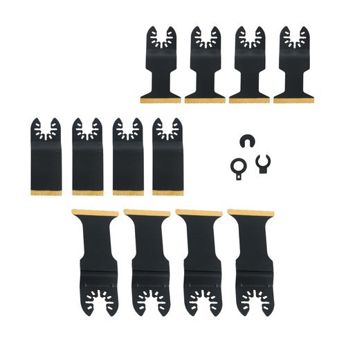 For Metal Wood Plastic Cuts 12 Pcs Titanium Oscillating Saw Blades