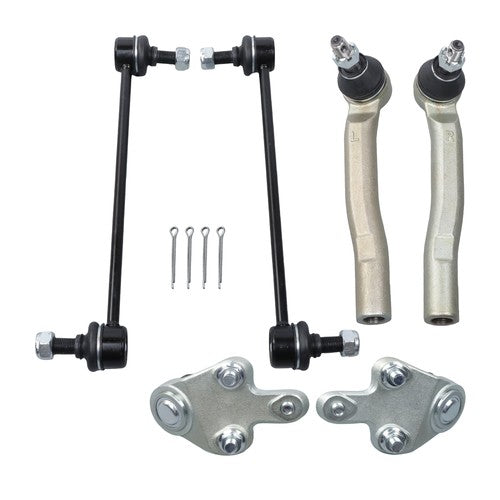 6pc Front Outer Tie Rods Ball Joint Sway Bar For Toyota Venza Lexus RX350 RX450h