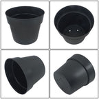 6 Pack 5 Gallon Plastic Nursery Pots Heavy Duty Garden Flower Plant Pots