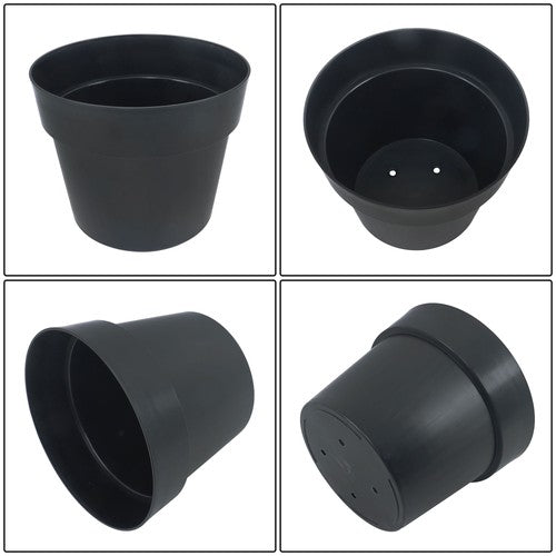 6 Pack 5 Gallon Plastic Nursery Pots Heavy Duty Garden Flower Plant Pots