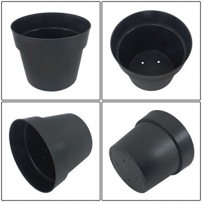 6 Pack 5 Gallon Plastic Nursery Pots Heavy Duty Garden Flower Plant Pots