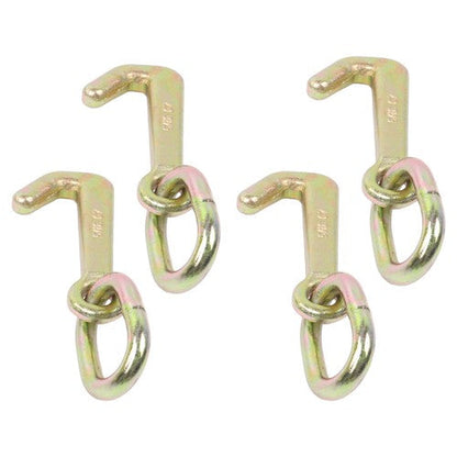 4 Pack 5/16 Inch G70 Mini J Hook Hook 5400 Lbs Working Load Limit Towing Hooks