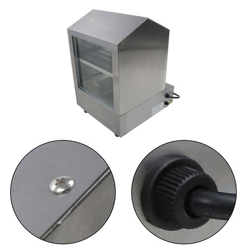 27L Hot Dog Machine Hot Dog Steamer with Bun Warmer 500W 175 Hotdogs 40 Buns