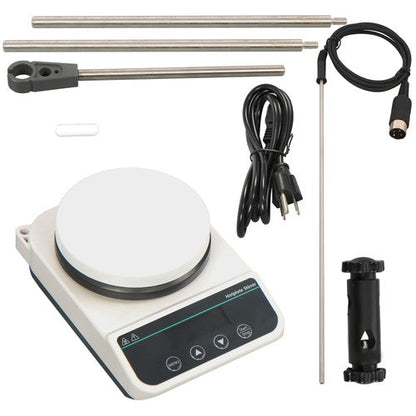 Digital Display Magnetic Hotplate Stirrer with Bracket Temp Probe Temp 310℃ 3L