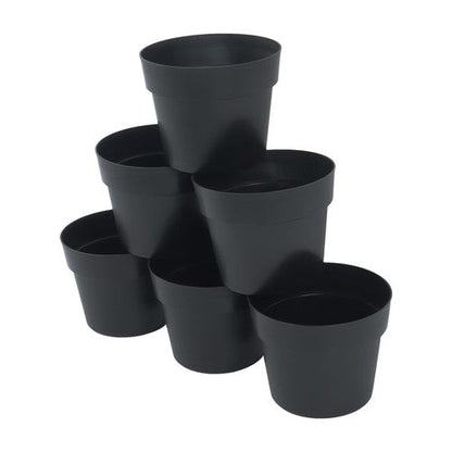 6 Pack 5 Gallon Plastic Nursery Pots Heavy Duty Garden Flower Plant Pots