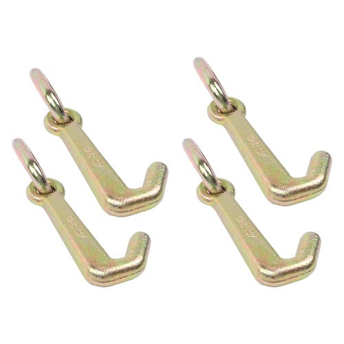 4 Pack 5/16 Inch G70 Mini J Hook Hook 5400 Lbs Working Load Limit Towing Hooks