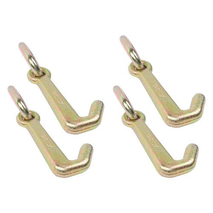 4 Pack 5/16 Inch G70 Mini J Hook Hook 5400 Lbs Working Load Limit Towing Hooks