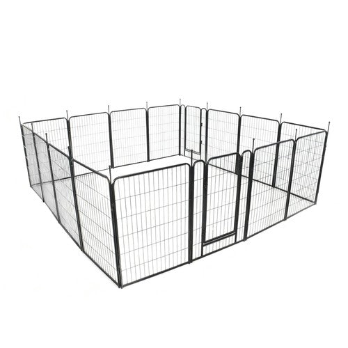 16 Panels 40 x 27 inch Dog Playpen Crate Fence Pet PlayPen Exercise Cage