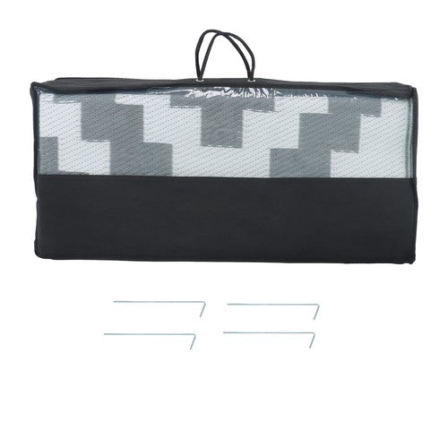 9x12ft Waterproof Outdoor Rug Outdoor Plastic Straw Rug For Camping Gray White