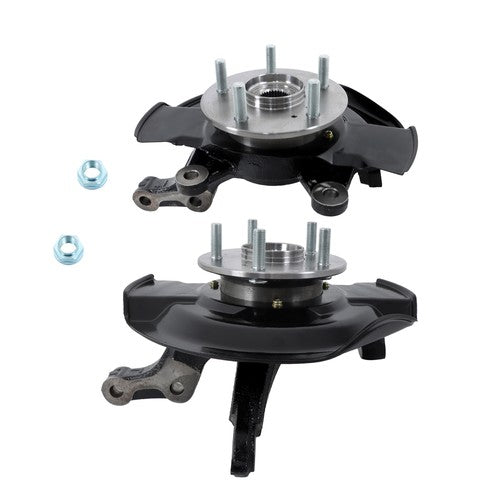 2× Steering Knuckle & Wheel Hub Bearing Assembly For Honda CR-V L4 2.4L 2007-09