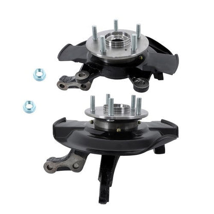2× Steering Knuckle & Wheel Hub Bearing Assembly For Honda CR-V L4 2.4L 2007-09